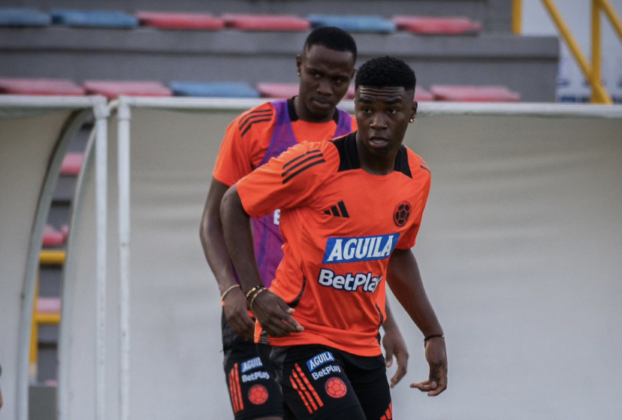 Jhon Montaño con la Seleccion Colombia Sub-20.